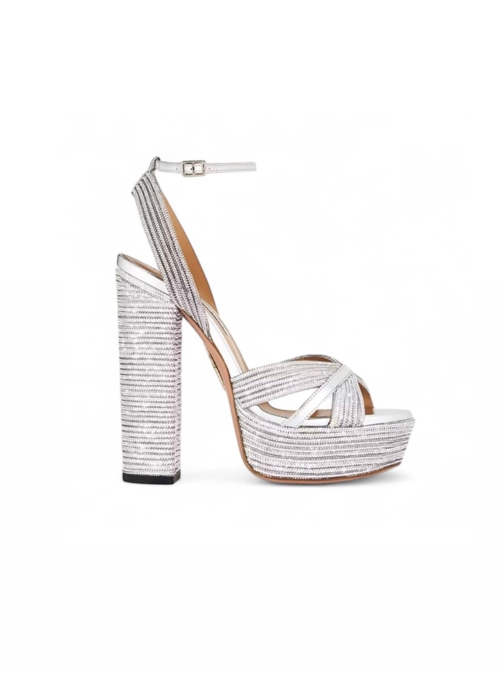 Aquazzura Sundance Crystal Plateau 140